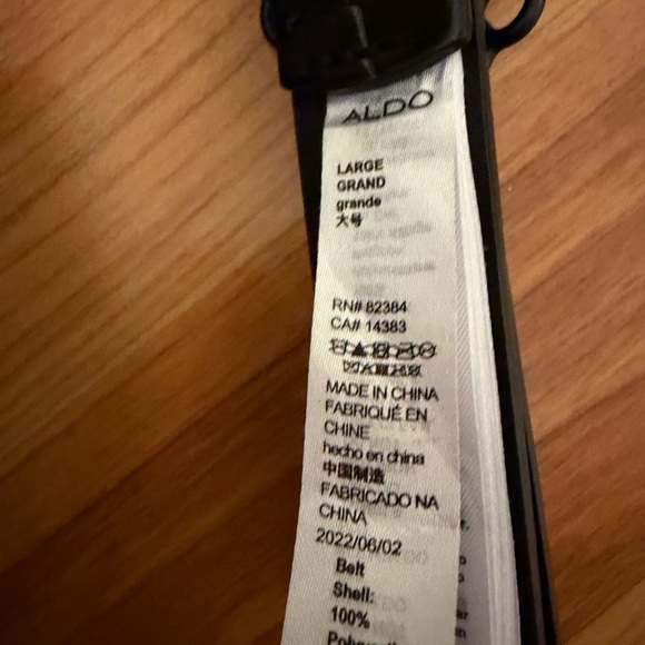 NWT Aldo Glamverse Faux Black Croc / Crossbody 35“ Belt Chain Bag Black Hardware - Picture 8 of 9